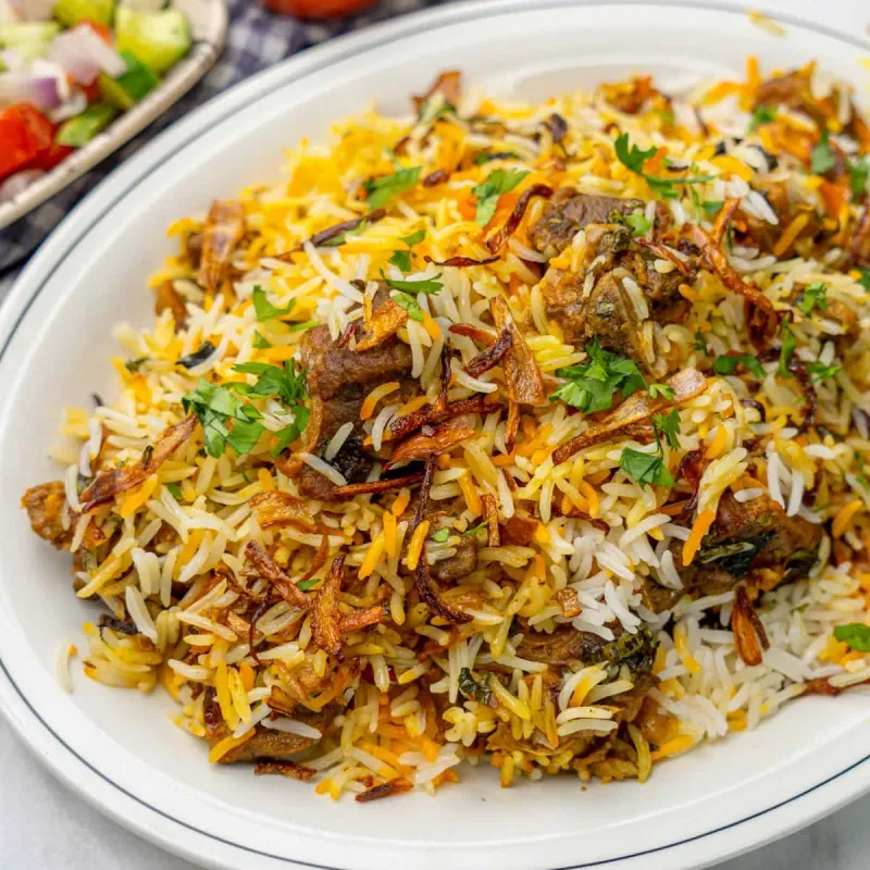 OG Lamb Kheema Biryani at The Biryani Room Calgary — minced lamb hybrid dum biryani